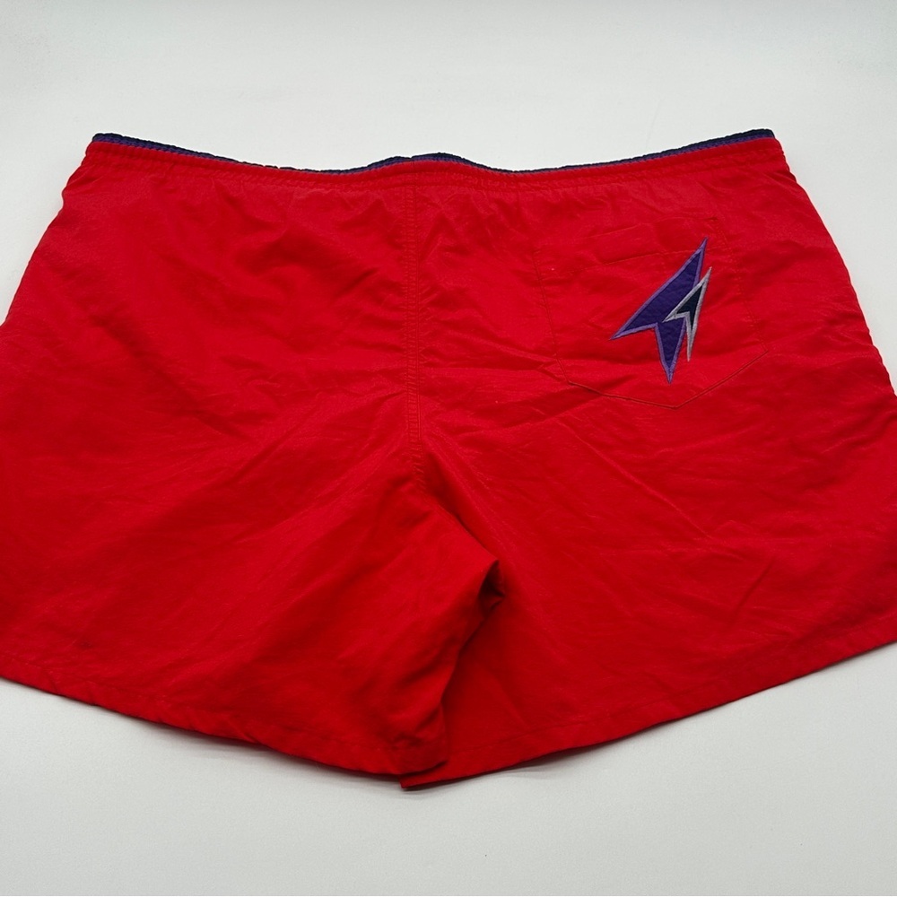 Mens Sz XL Vintage Red Speedo‎ Lined Swim Trunk Shorts Nylon - Picture 7 of 10